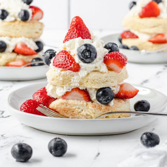 Blueberry Strawberry Shortcake - Recipe photo by stateofdinner
