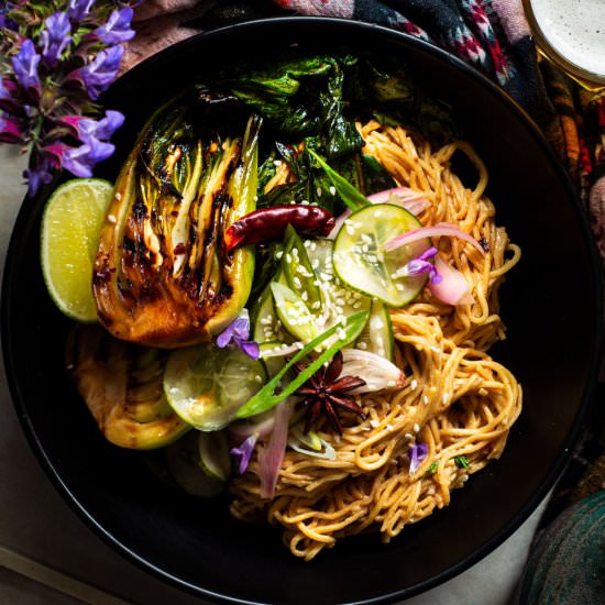 Chili Crisp Tahini Noodles - Recipe photo by rhubarbandcod