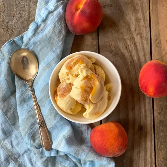 Fresh Peach Ice Cream - Recipe photo by Theperksofbeingus