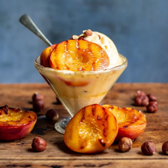 Grilled Nectarines with Maple Syrup - Recipe photo by veggie desserts