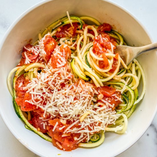 Zucchini Spaghetti - Recipe photo by ThisHealthyTable