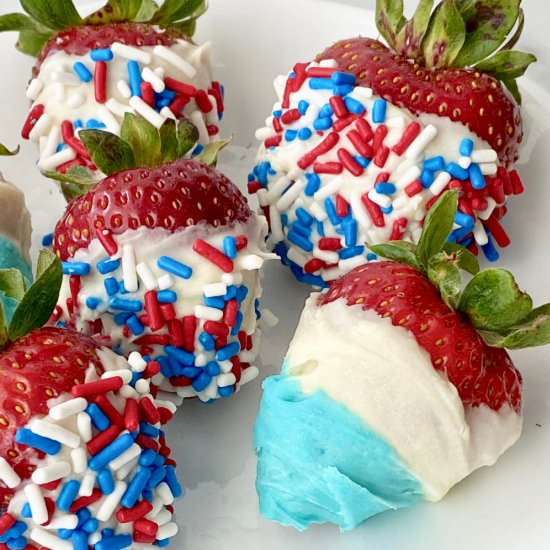 Red White & Blue Strawberries - Recipe photo by theshortordercook