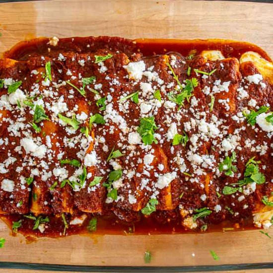 Cheese and Onion Enchiladas - Recipe photo by MexicanPlease