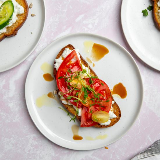 Cottage Cheese Toasts - Recipe photo by FromScratchFast
