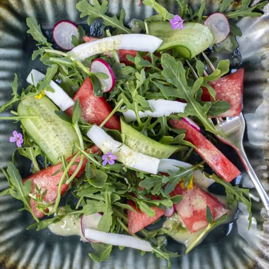 Watermelon & Coconut Salad - Recipe photo by a zest for life