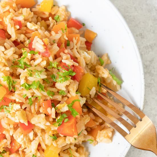 Egg and Vegetable Fried Rice - Recipe photo by Healthy Life Trainer