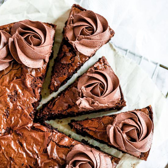 Better Box Mix Brownies - Recipe photo by CAKED by Katie