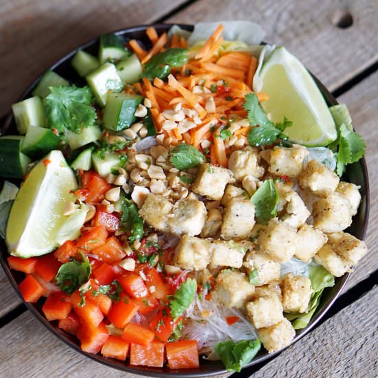 chili lime glass noodle salad - Recipe photo by Blueberry Vegan