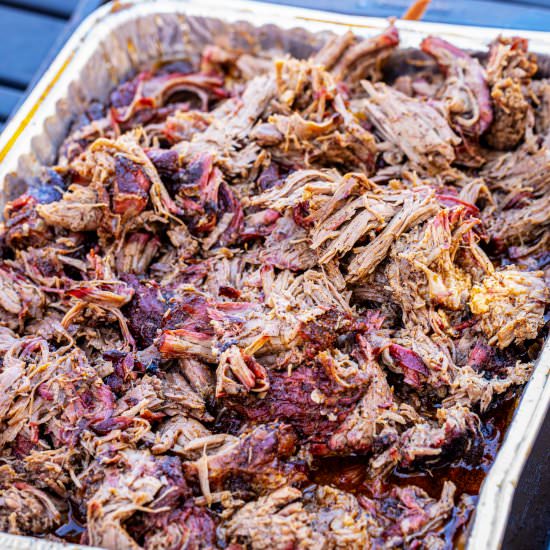 Simple, Moist, Pulled Beef - Recipe photo by chilesandsmoke
