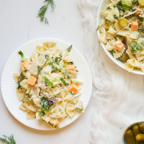 Dill Pickle Pasta Salad - Recipe photo by veggie desserts