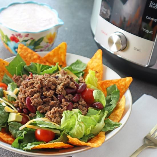 DORITOS TACO SALAD W/ CREAMY SALSA - Recipe photo by hollishomestead