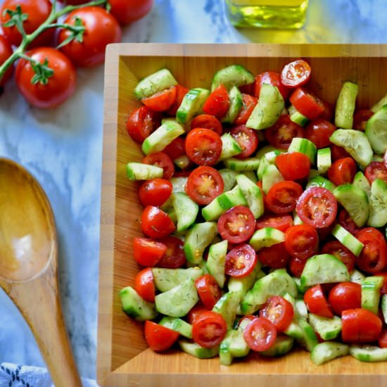 Cucumber Tomato Salad - Recipe photo by Hoorah to Health