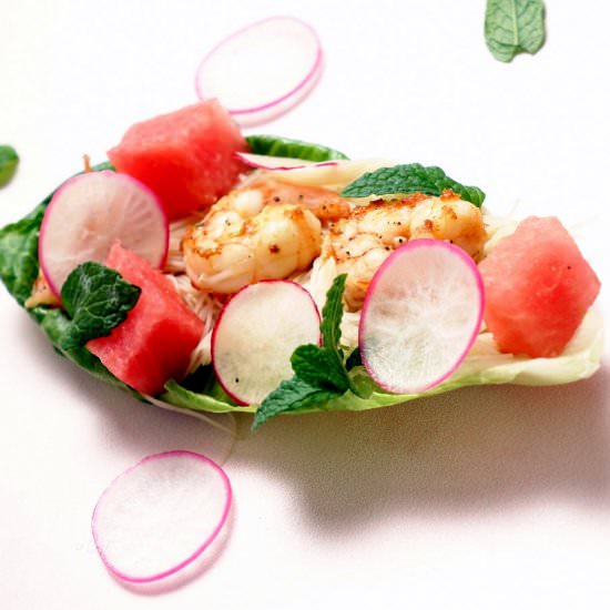 Watermelon shrimp vermicelli app - Recipe photo by LentenChef