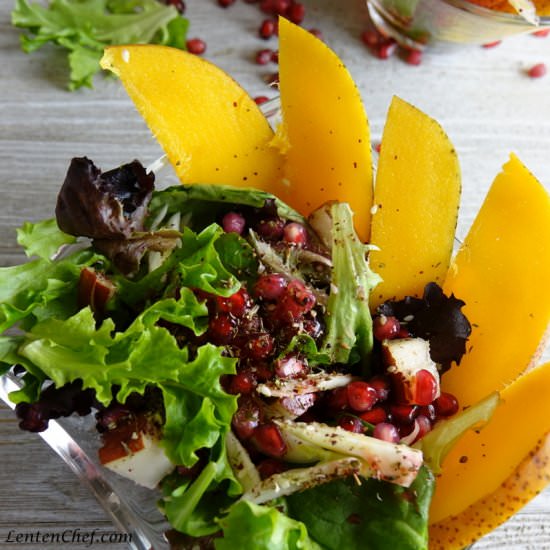 Za’atar salad with pomegranate - Recipe photo by LentenChef