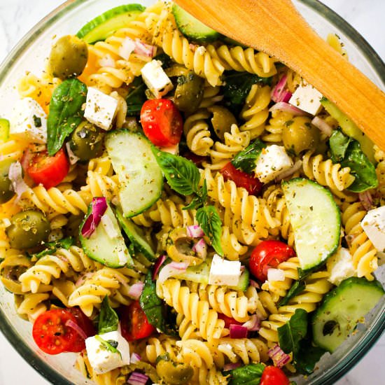 Mediterranean Pasta Salad - Recipe photo by Simshomekitchen