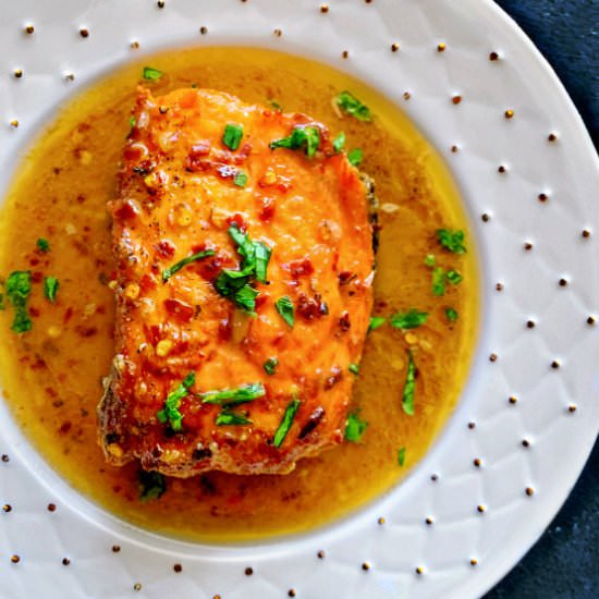 Air Fryer Salmon in Lemon Butter - Recipe photo by EasycookingwithMolly