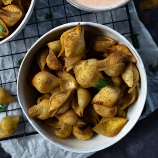 Tik Tok Pasta Chips - Recipe photo by Plant Based Folk