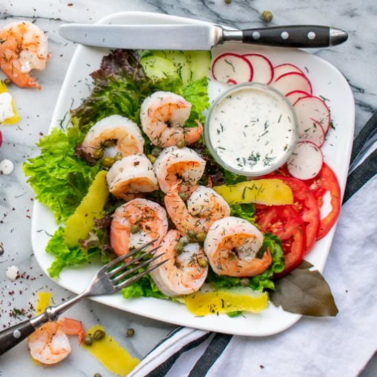 Shrimp Salad with Dill Dressing - Recipe photo by Joes Healthy Meals