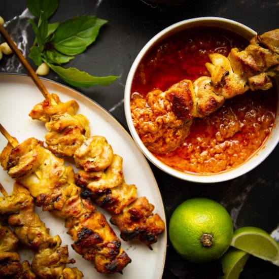 Charcoal Chicken Satays - Recipe photo by Devancameron