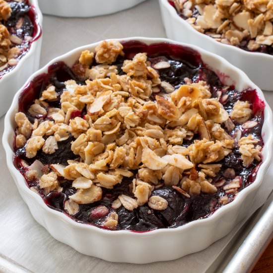 Mini Cherry Crisps - Recipe photo by For the Love of Cooking