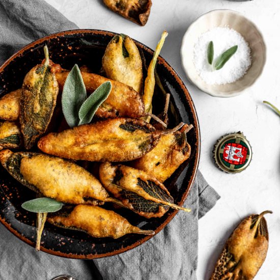 beer battered fried sage - Recipe photo by whisked away kitchen