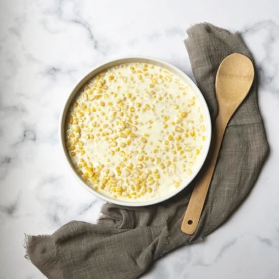 Copycat Rudy's BBQ Creamed Corn - Recipe photo by twopinkpeonies