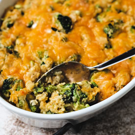 broccoli cheese rice casserole - Recipe photo by lifeloveandgoodfood