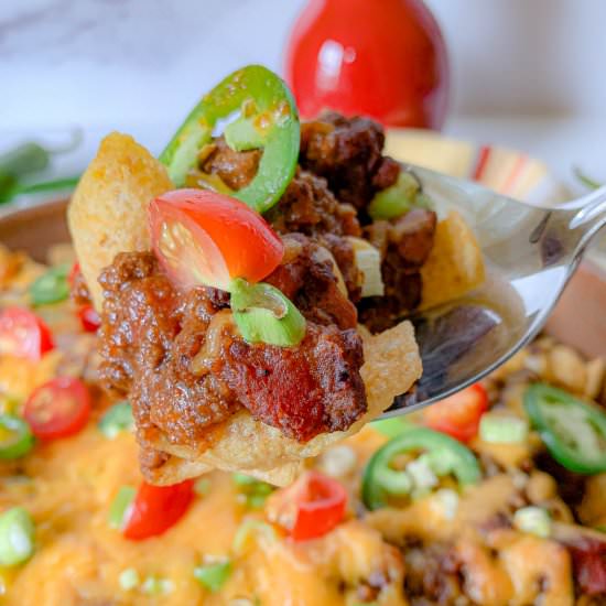 Tailgater Frito Pie & Cowgirl Chili - Recipe photo by NotEntirelyAverage
