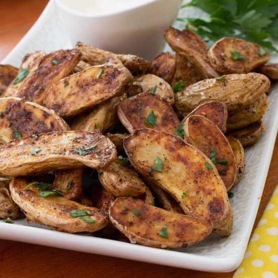 Roasted Spicy Fingerling Potatoes w - Recipe photo by For the Love of Cooking