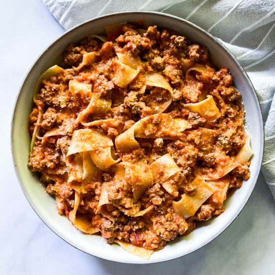 Easy Bolognese Sauce Recipe - Recipe photo by Sugarylogic