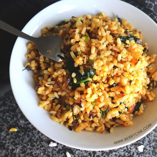 Spinach Rice Recipe | 30 min or less - Recipe photo by berrychik