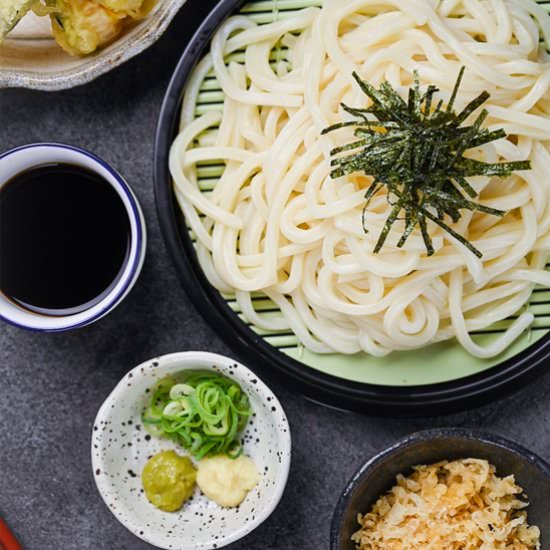 Zaru Udon with Dipping Sauce - Recipe photo by Sudachi Recipes