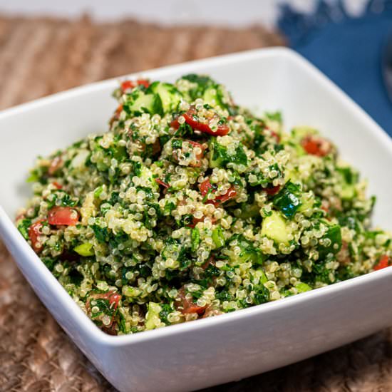 Easy Quinoa Tabbouleh Salad - Recipe photo by danceswithknives