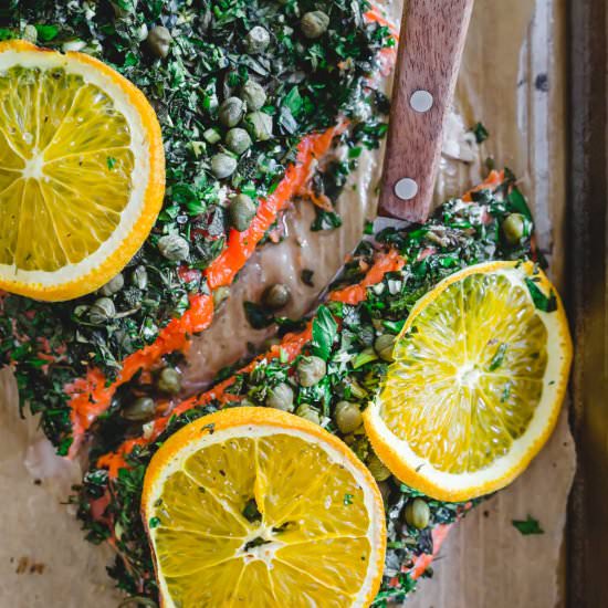 Baked Wild Sockeye Salmon - Recipe photo by Running to the Kitchen