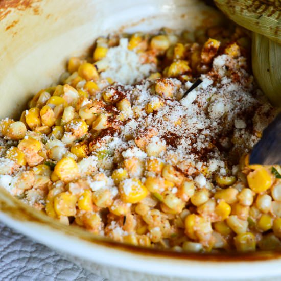 Esquite Corn - Recipe photo by thisishowicook