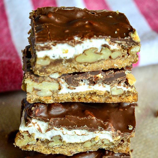 S'mores Bars with Nuts - Recipe photo by thisishowicook