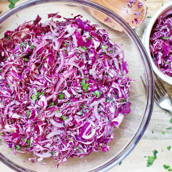 bobby's red cabbage slaw - Recipe photo by ahintofrosemary
