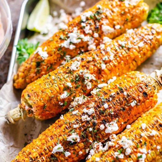 CAJUN CORN ON THE COB - Recipe photo by theyummybowl