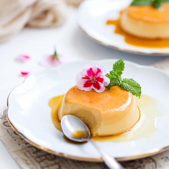 Eggless Creme Caramel Recipe - Recipe photo by yummynotes