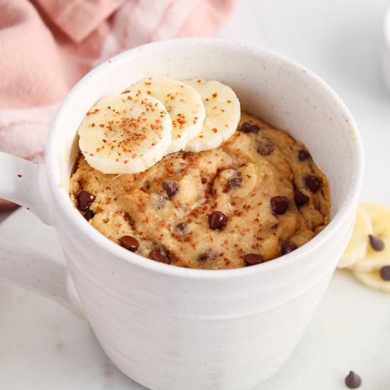 Vegan Banana Mug Cake - Recipe photo by plantbasedjess