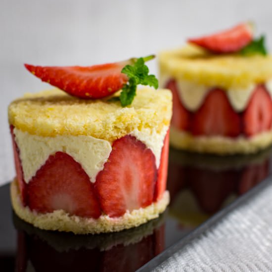 Individual Elderflower Fraisier Cake - Recipe photo by somebodyfeedseb