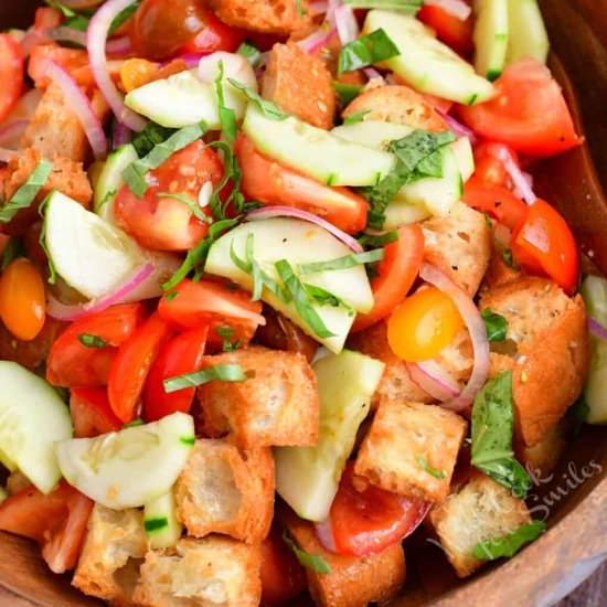 Panzanella Salad - Recipe photo by WillCookForSmiles