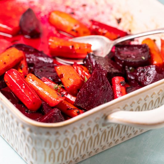 Roasted Beets and Carrots - Recipe photo by sidewalkshoes