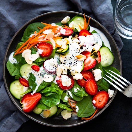 Strawberry Spinach Salad - Recipe photo by garlic and zest