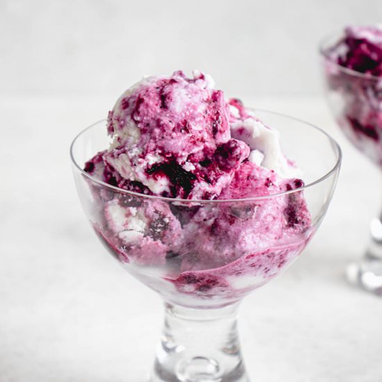 Blueberry Swirl Ice Cream - Recipe photo by healmedelicious