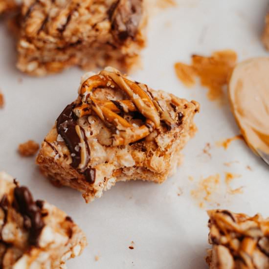 Peanut Butter Rice Krispie Treats - Recipe photo by alpineella