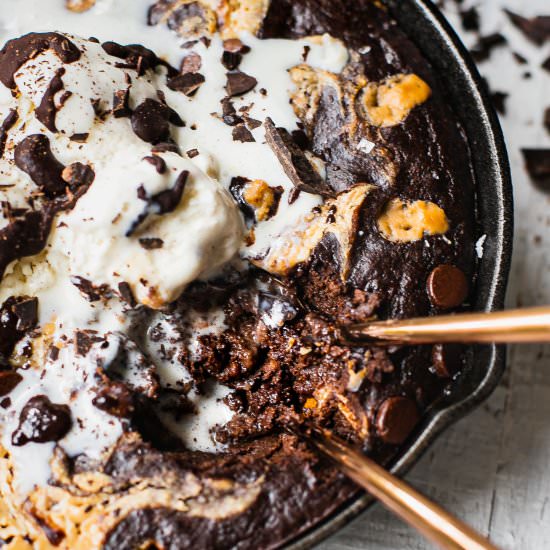 Brownie Skillet {Paleo Gluten Free} - Recipe photo by Shuangys Kitchensink