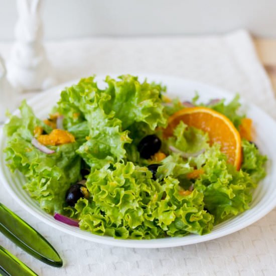 Lettuce and orange salad - Recipe photo by mecooks.com