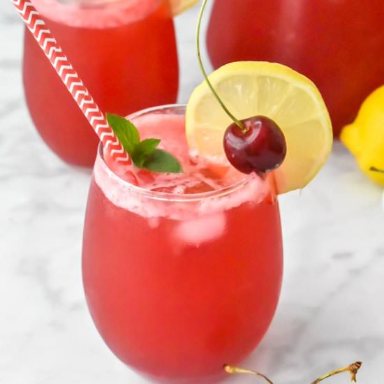 Homemade Cherry Lemonade - Recipe photo by Herbs and Flour