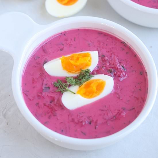 Polish Cold Beet Soup - Recipe photo by whollytasteful